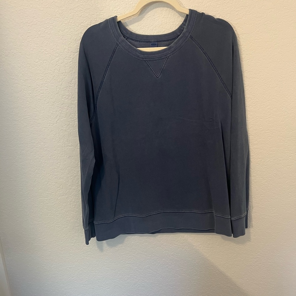 Women's Navy Heathered-Blue Sweatshirt